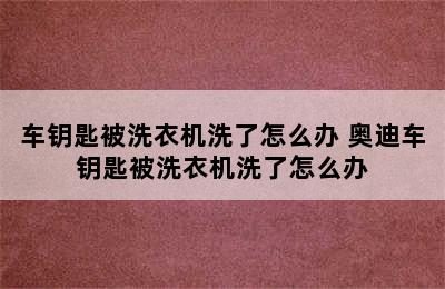 车钥匙被洗衣机洗了怎么办 奥迪车钥匙被洗衣机洗了怎么办